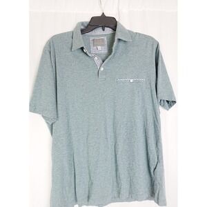 Thomas Dean Short Sleeve Gray Polo Shirt Mens Size M Golf Casual
